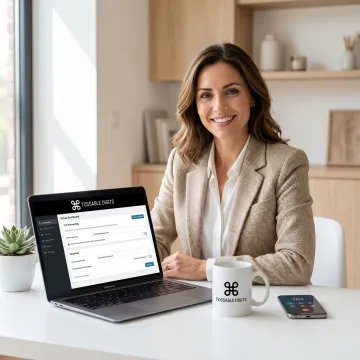 Business owner using a Charlotte virtual phone number