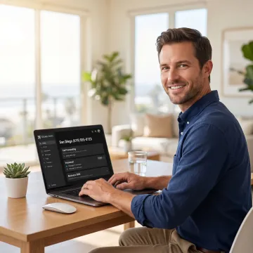 Virtual phone number setup for San Diego businesses