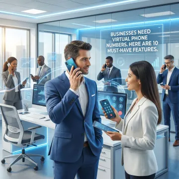 Professional business team using virtual phone system on mobile devices