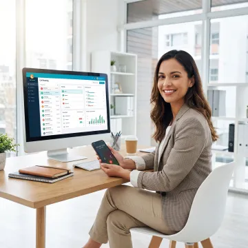 Business owner using a Washington DC 202 virtual number