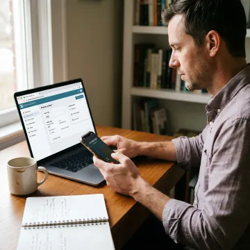 Business owner using a Pittsburgh virtual number