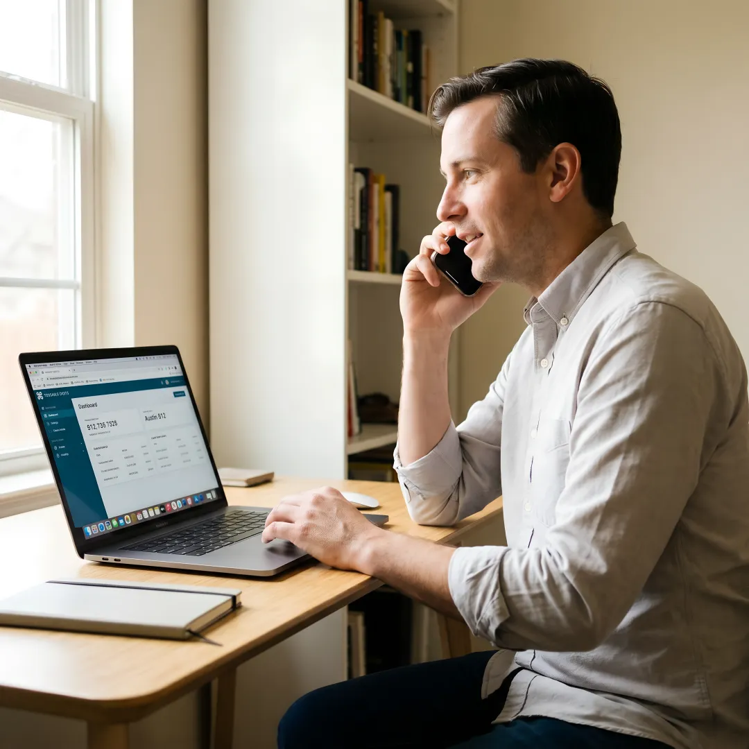 Small business using an Austin 512 virtual number