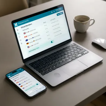 Virtual international phone number dashboard showing global call routing across multiple countries