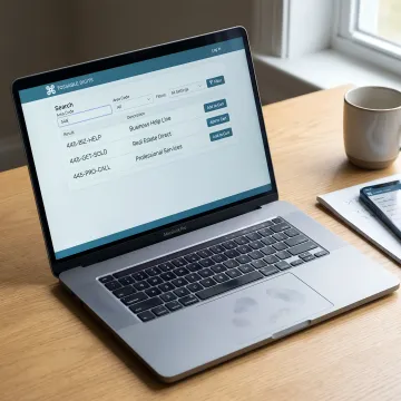 Dashboard showing available 445 vanity phone number combinations