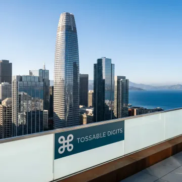 San Francisco skyline with modern business district and bay
