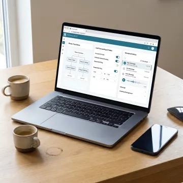 Cloud phone system dashboard showing business call management features