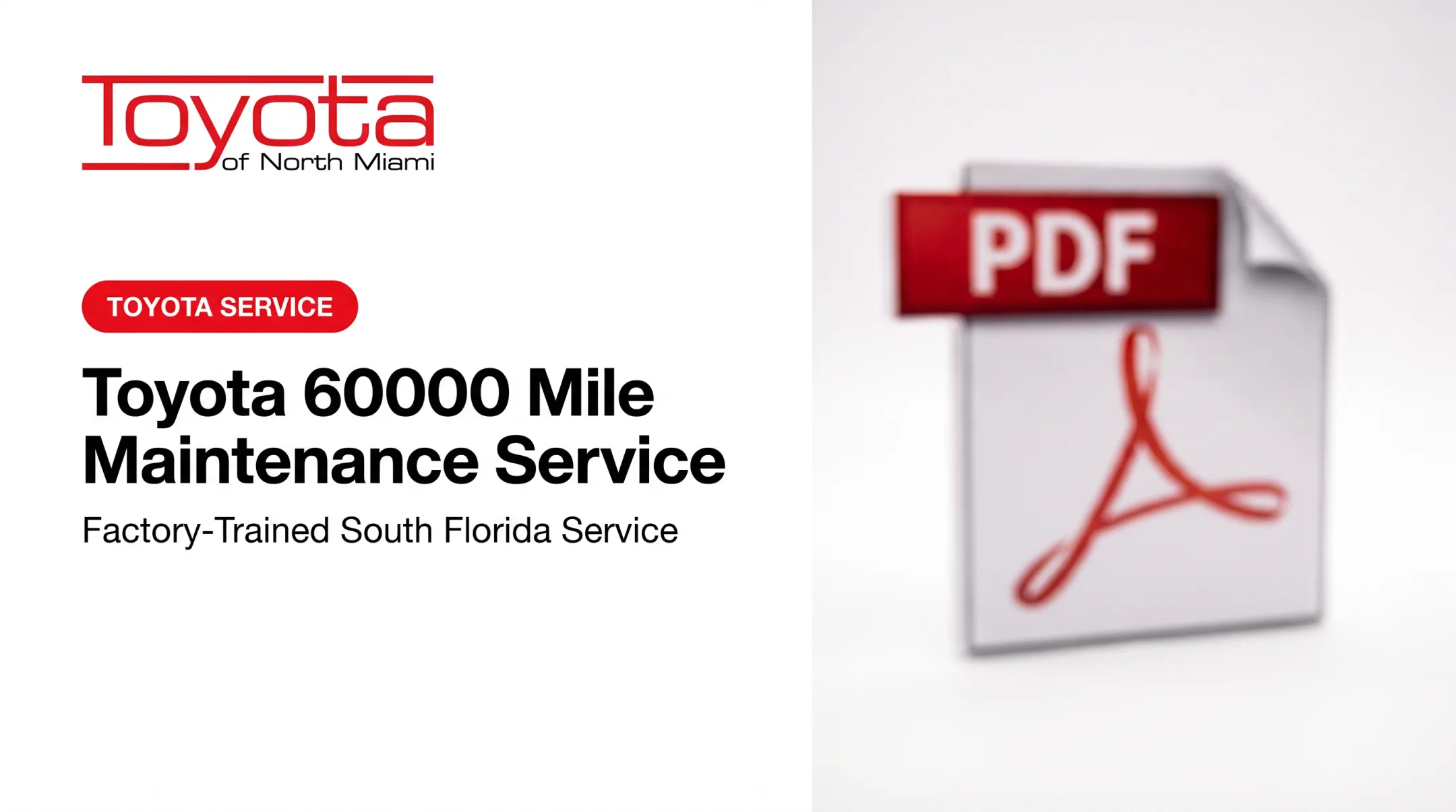 Toyota 60000 Mile Maintenance Service