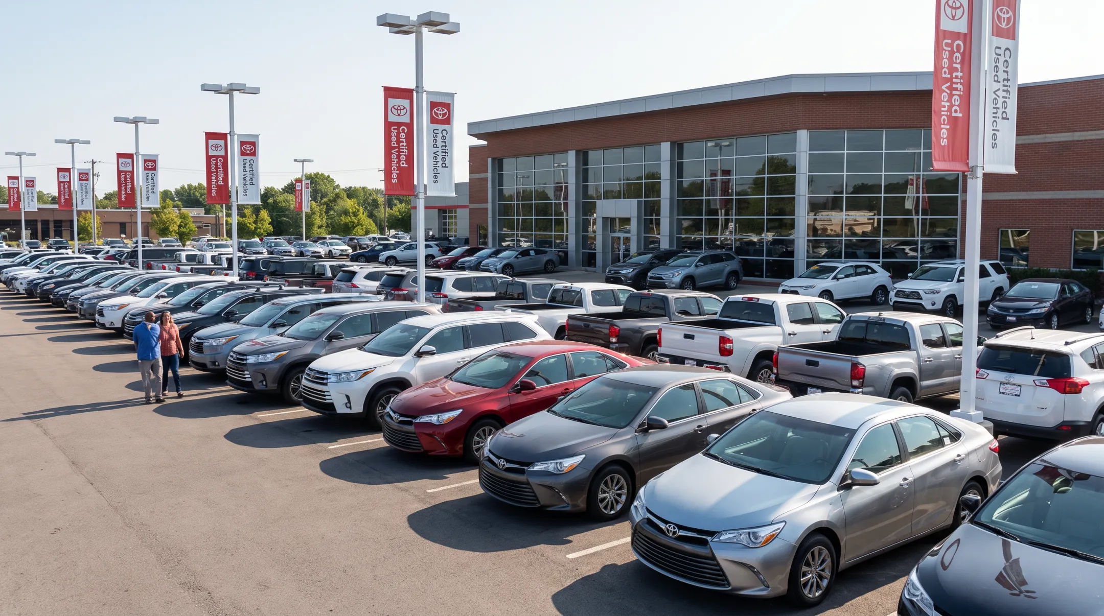 Toyota Certified Used Vehicles displayed at dealership inventory