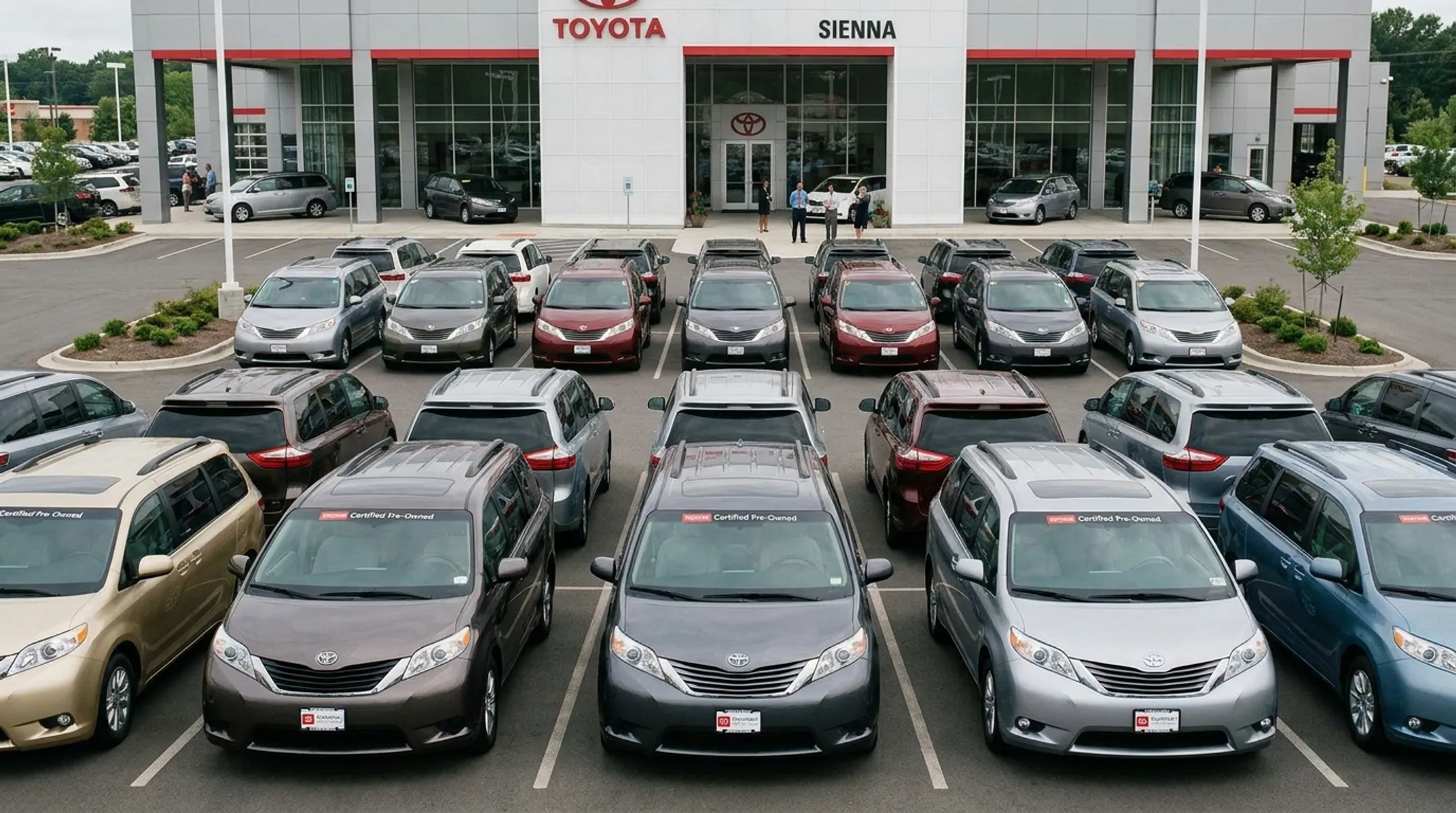 Toyota dealership Sienna inventory with certified used minivans