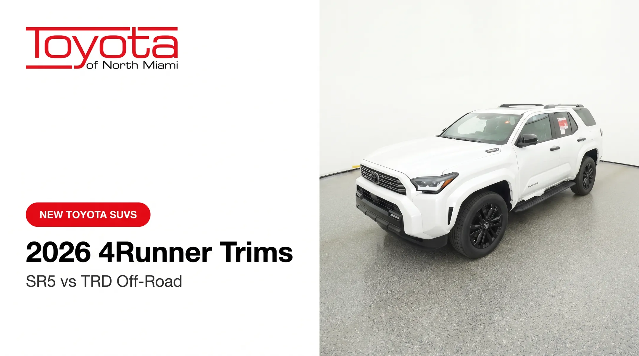 2026 4Runner Trims: SR5 vs TRD Off-Road