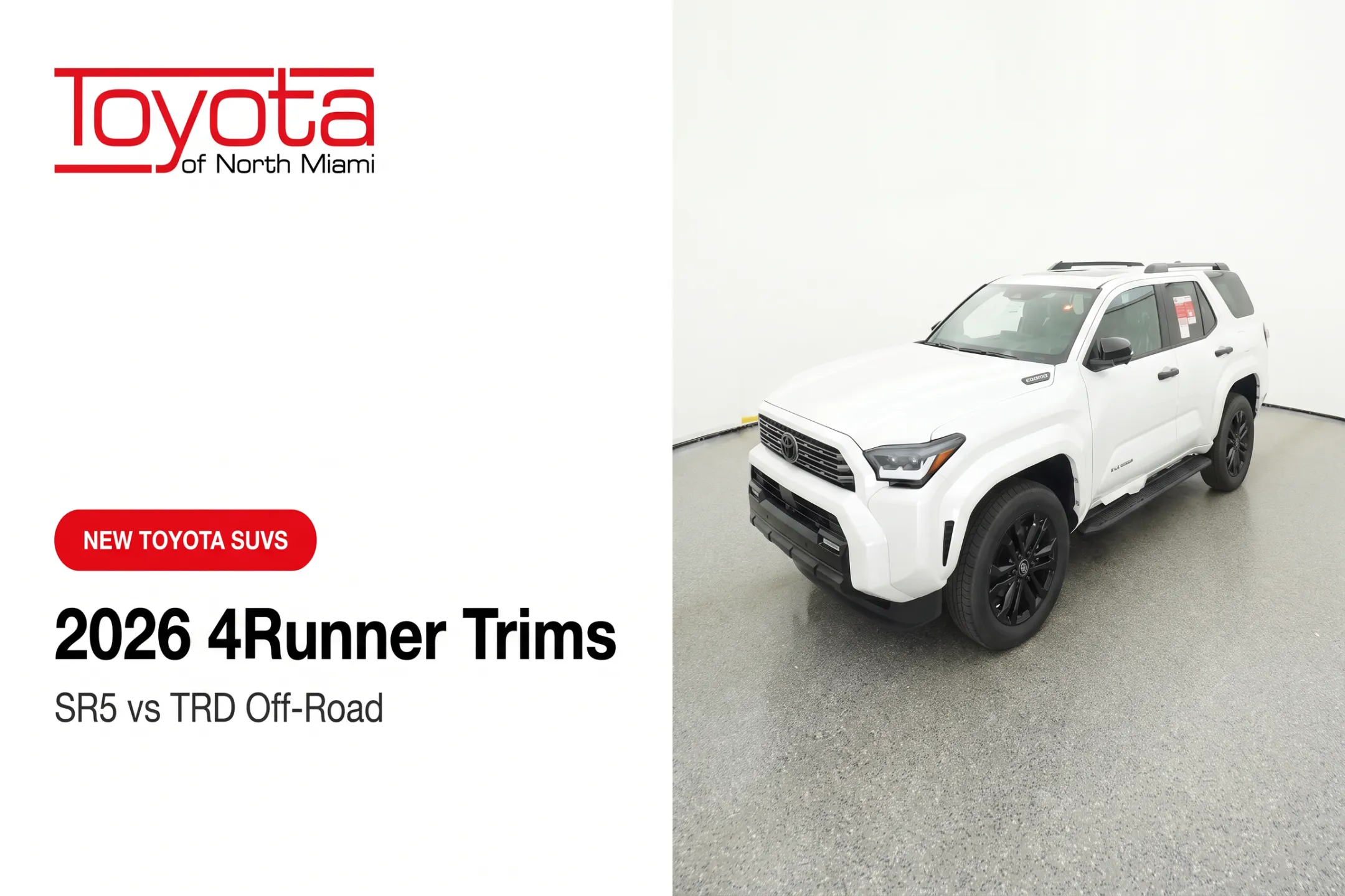 2026 4Runner Trims: SR5 vs TRD Off-Road