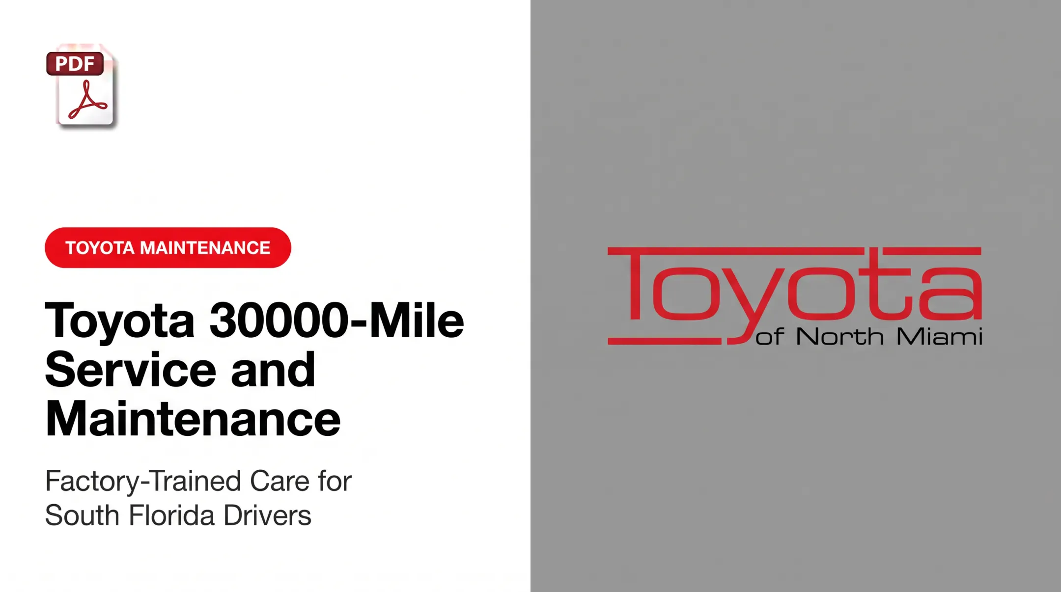 Toyota 30000-Mile Service and Maintenance