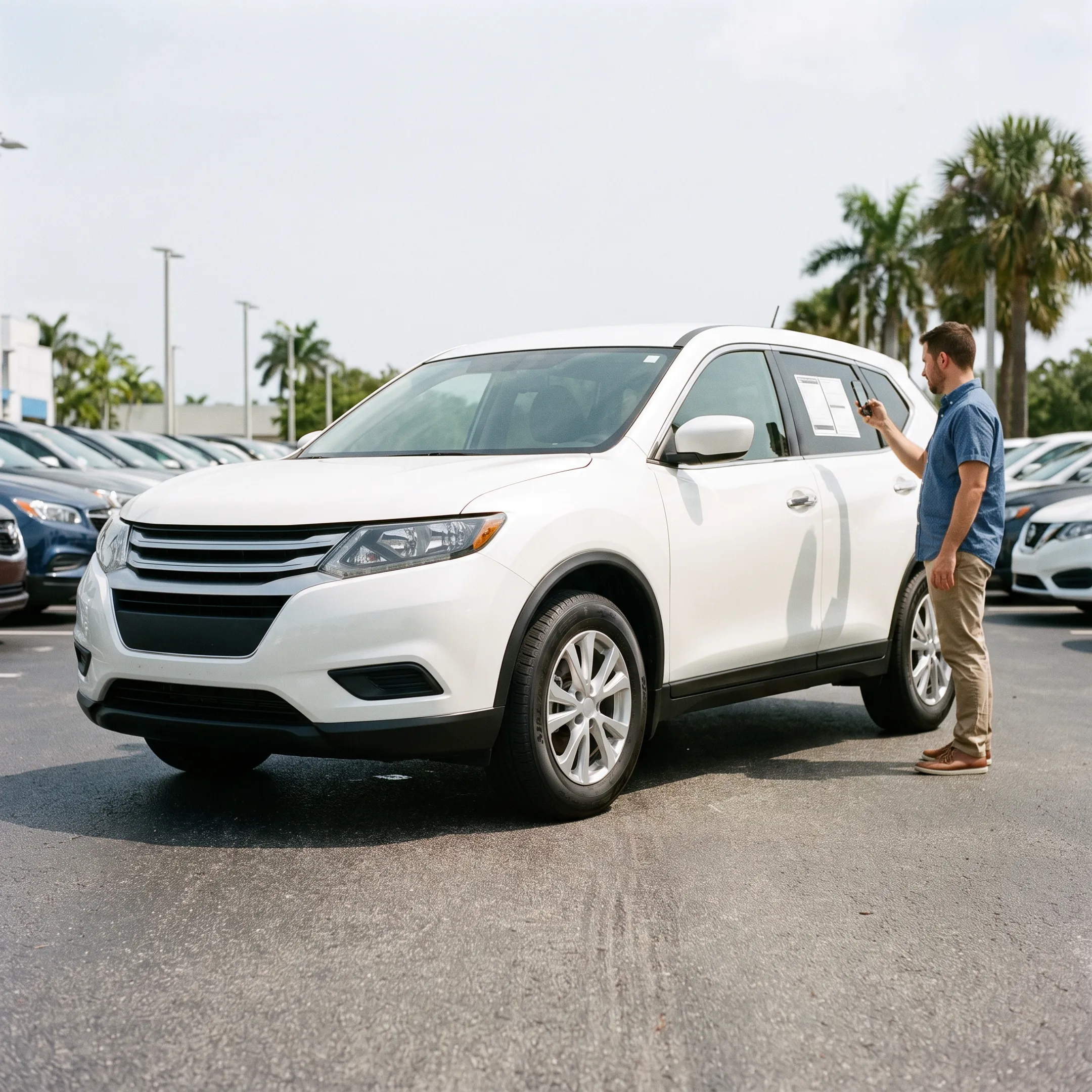 Certified pre-owned Toyota vehicle displayed at a Miami dealership