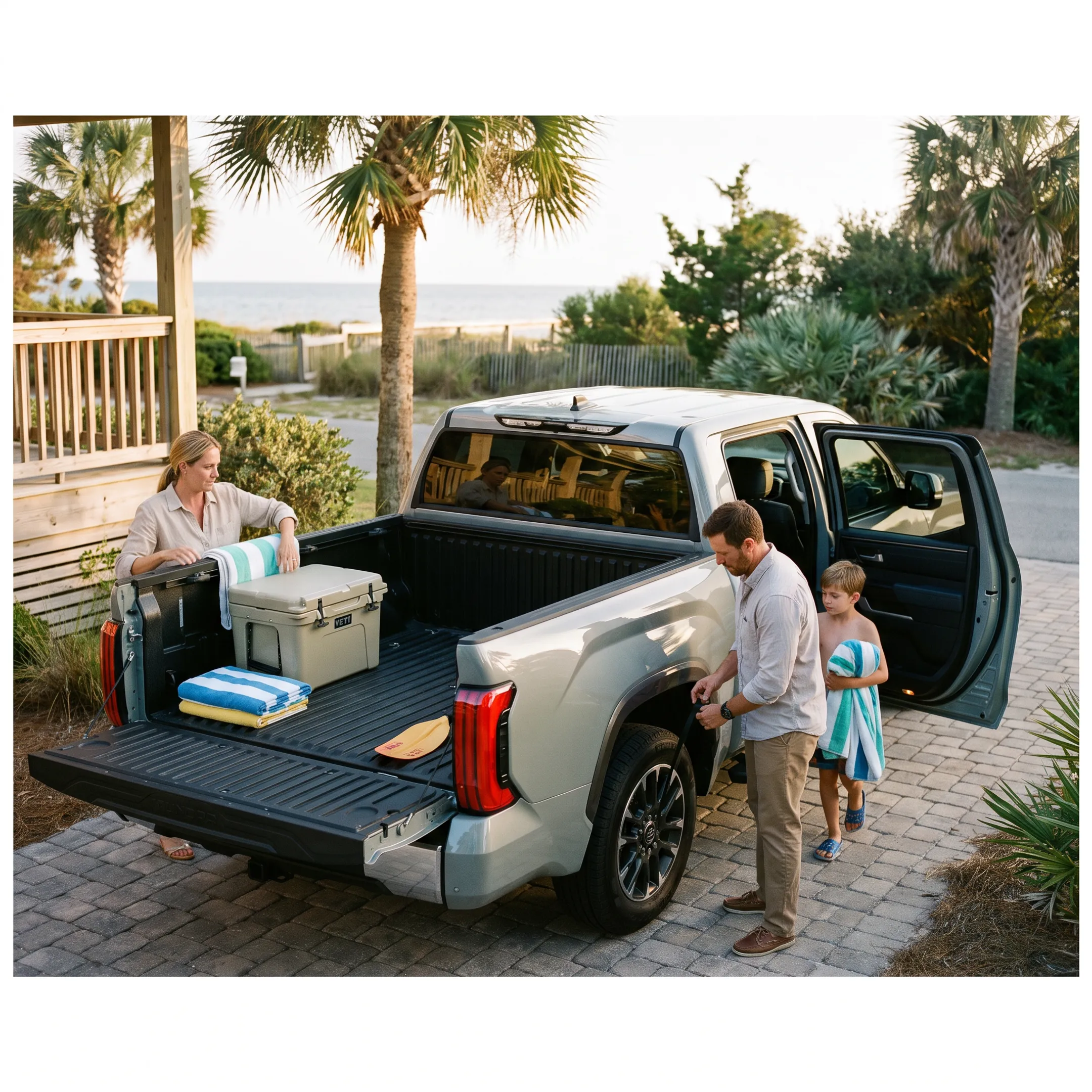Toyota Tundra used for family transportation