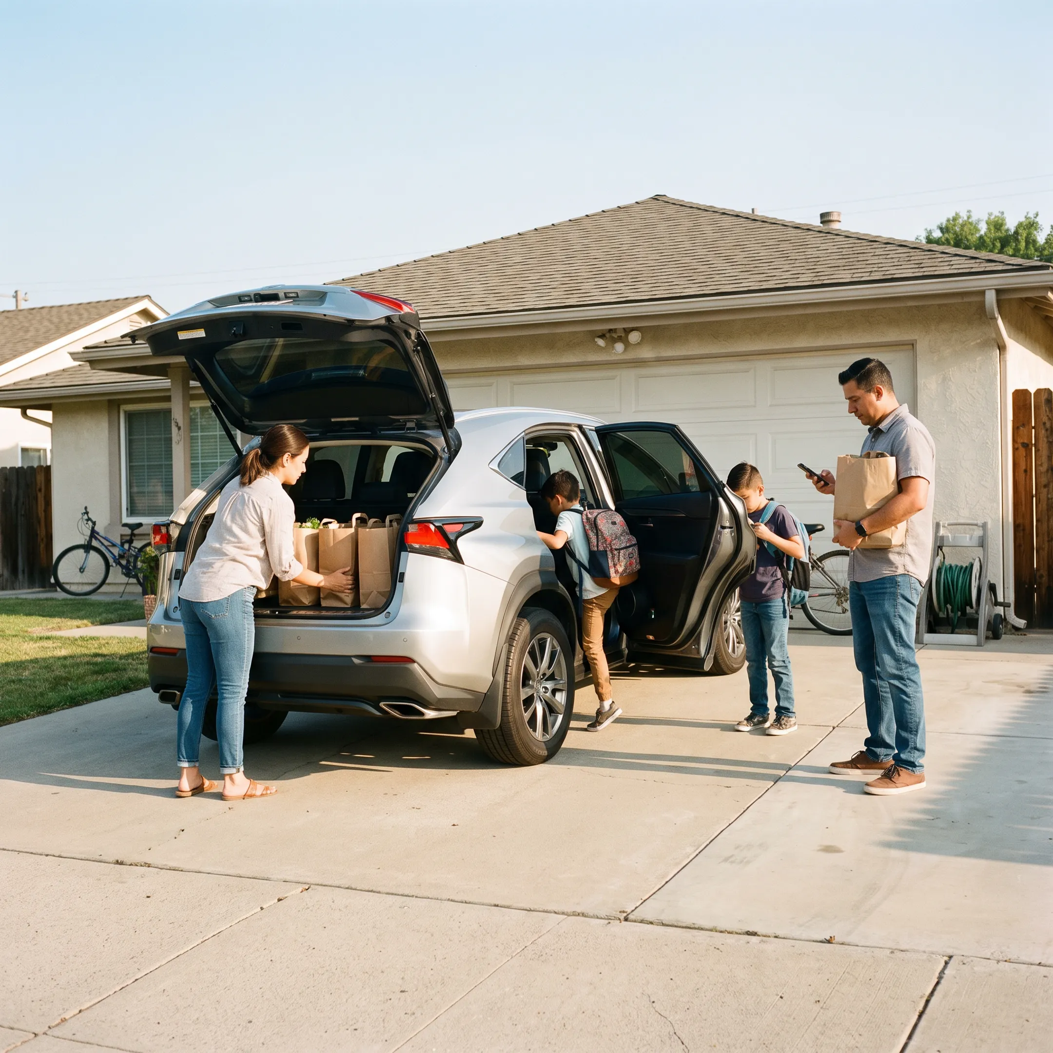 Toyota SUV used for family transportation