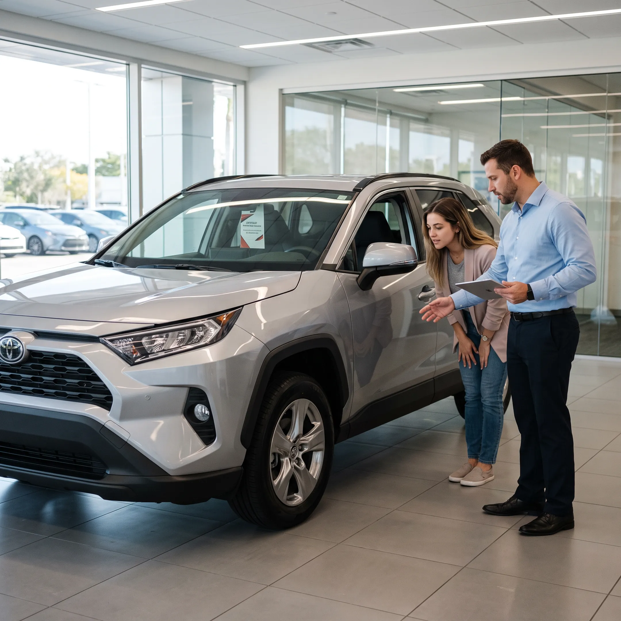 Certified pre-owned Toyota vehicle for a first-time buyer