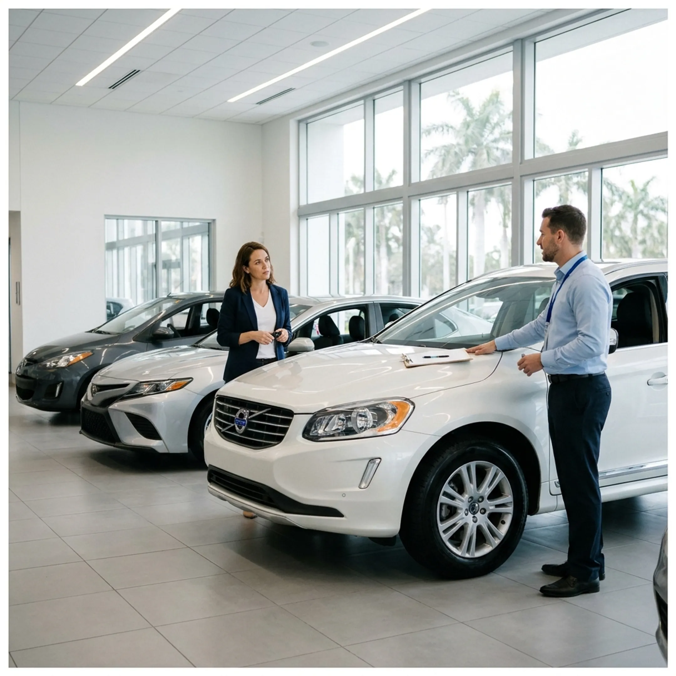 Customers trading in vehicles