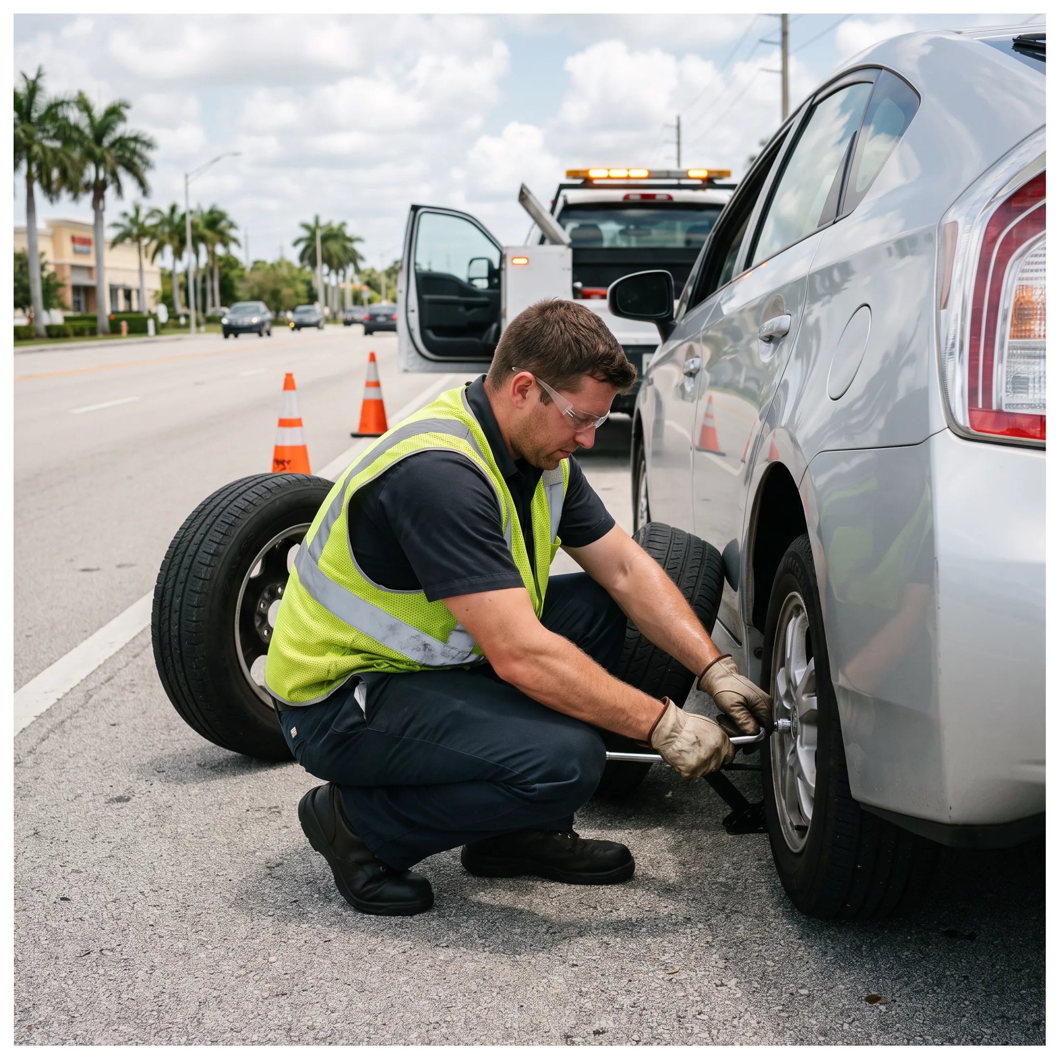 Roadside Tire Change Service