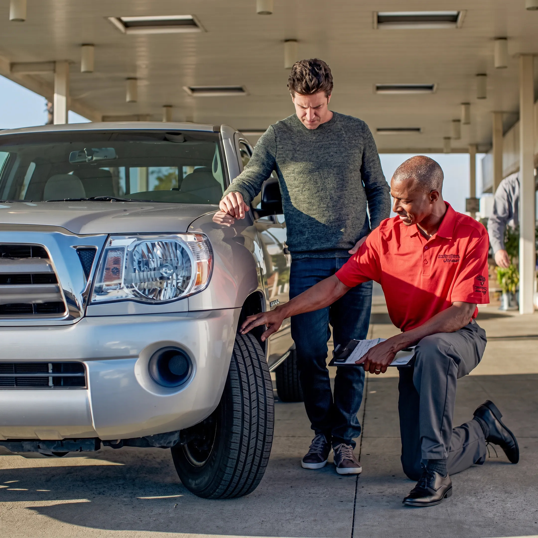 Vehicle inspection during a dealership trade-in appraisal