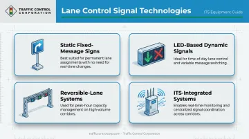 Four categories of lane control signal technology deployment types