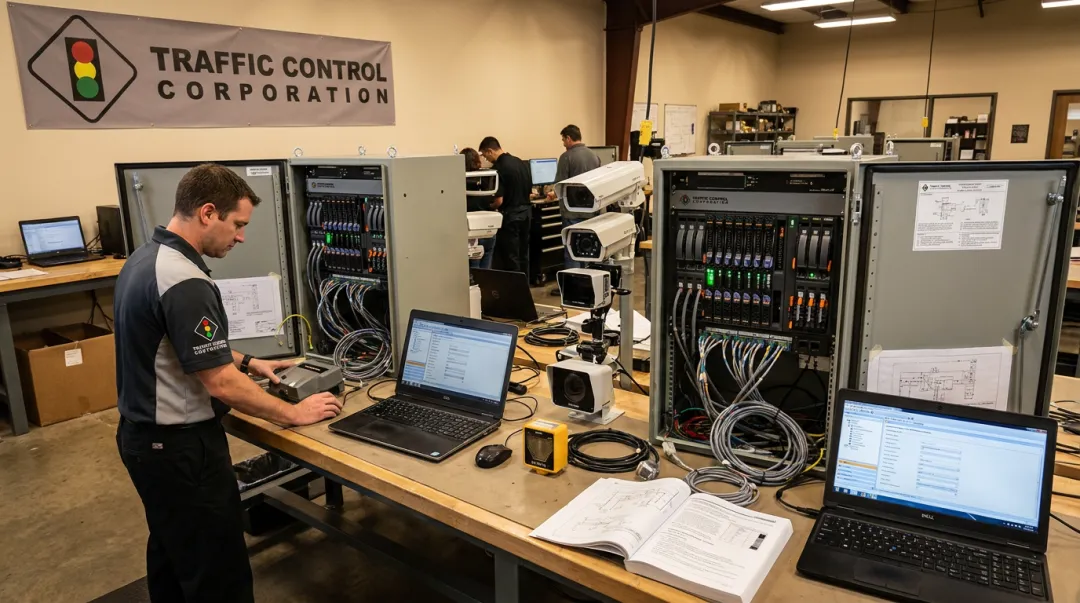 Traffic engineering distributor pairing detection sensors with signal controller hardware