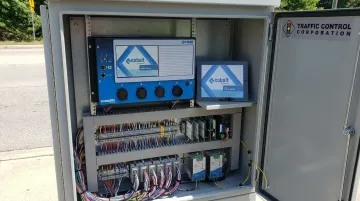 Econolite Cobalt traffic signal controller hardware installed in field cabinet