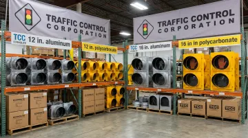 TCC distributed Econolite pedestrian signal housings in various sizes