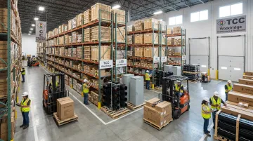 Traffic Control Corporation warehouse inventory of signal equipment in Woodridge Illinois
