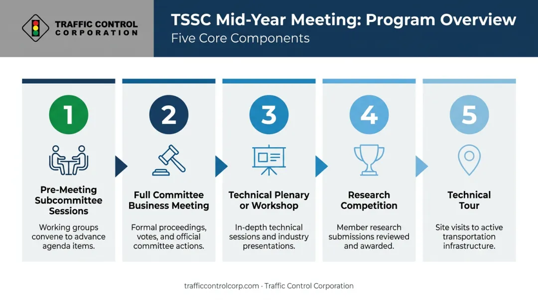 TSSC mid-year meeting five-component format process flow diagram