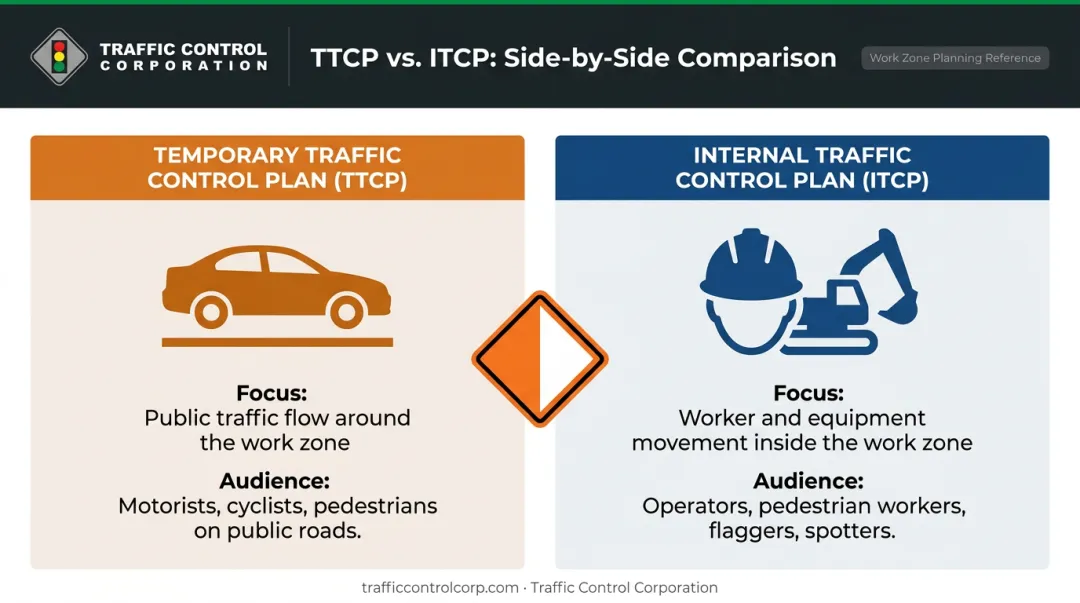 ITCP versus TTCP side-by-side comparison chart focus audience and scope