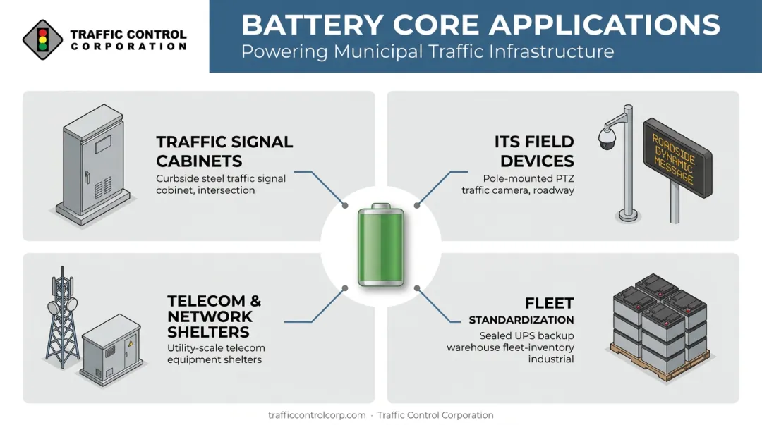 AlphaCell 220 GXL battery applications across traffic and ITS infrastructure