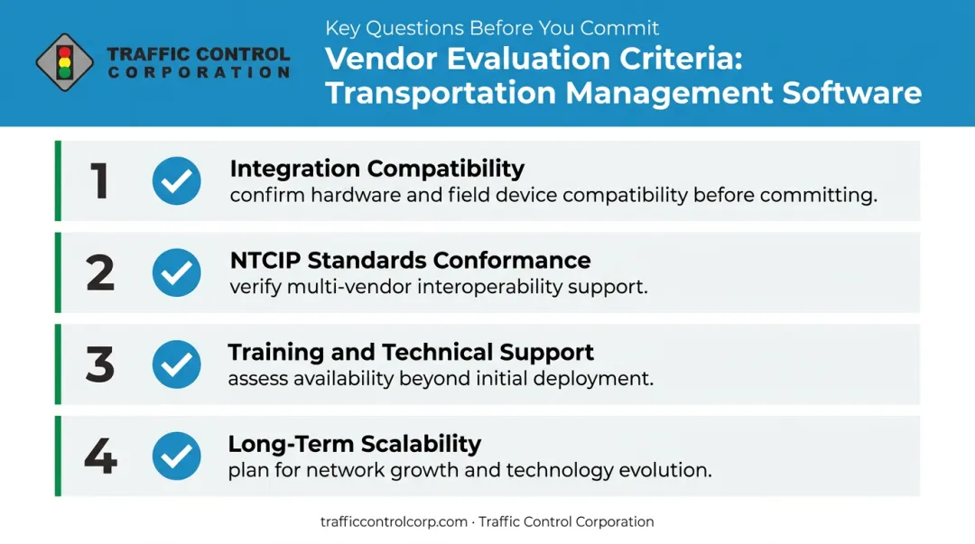 Four-step vendor evaluation checklist for transportation management software selection