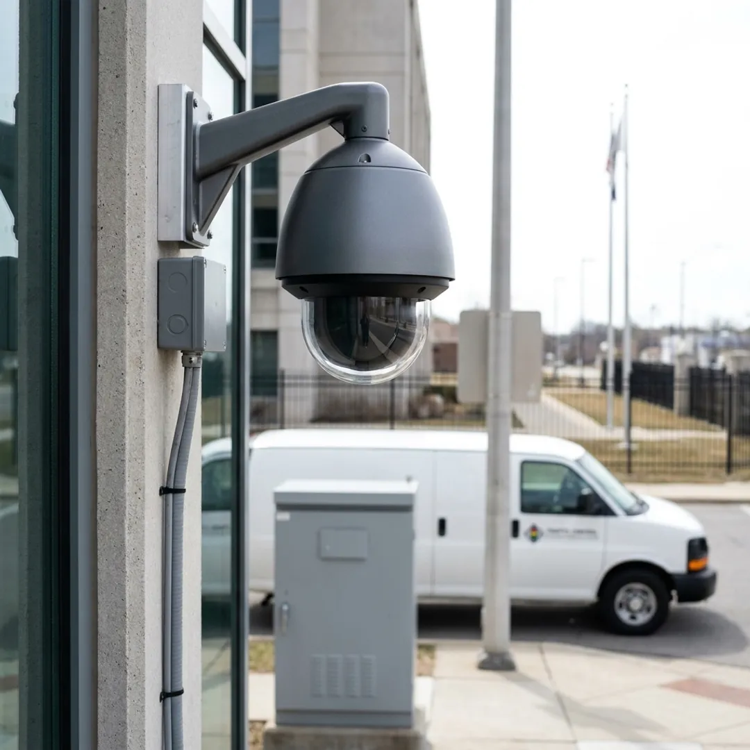 PTZ camera securing government infrastructure
