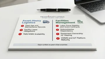 Sector-specific due diligence checklist comparing logistics versus facilities management key risk areas