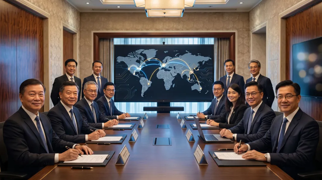 Global technology M&amp;A deal activity showing strategic acquisition trends and cross-border transactions