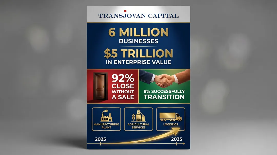 6 million small business ownership transitions creating 5 trillion dollar M&A opportunity by 2035