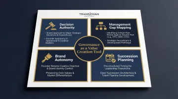 Founder-led brand acquisition governance framework four critical success factors