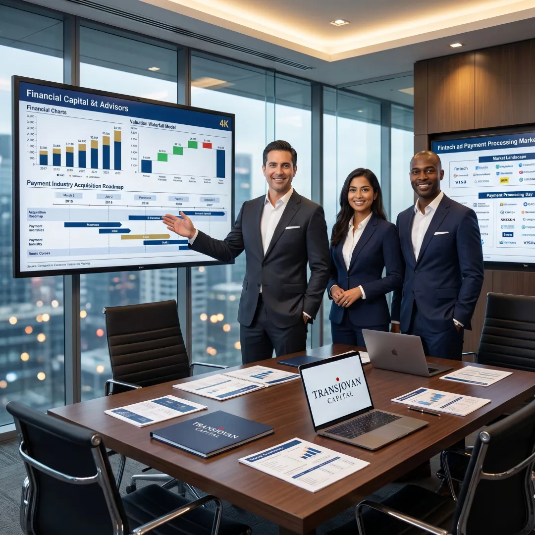 Advisors discussing payment sector acquisition strategy