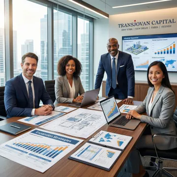 Manufacturing strategy advisory team reviewing industrial growth plans