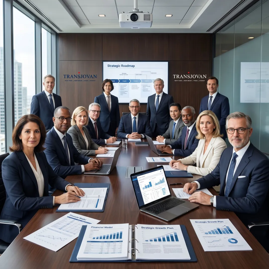 Board advisors reviewing strategic plans