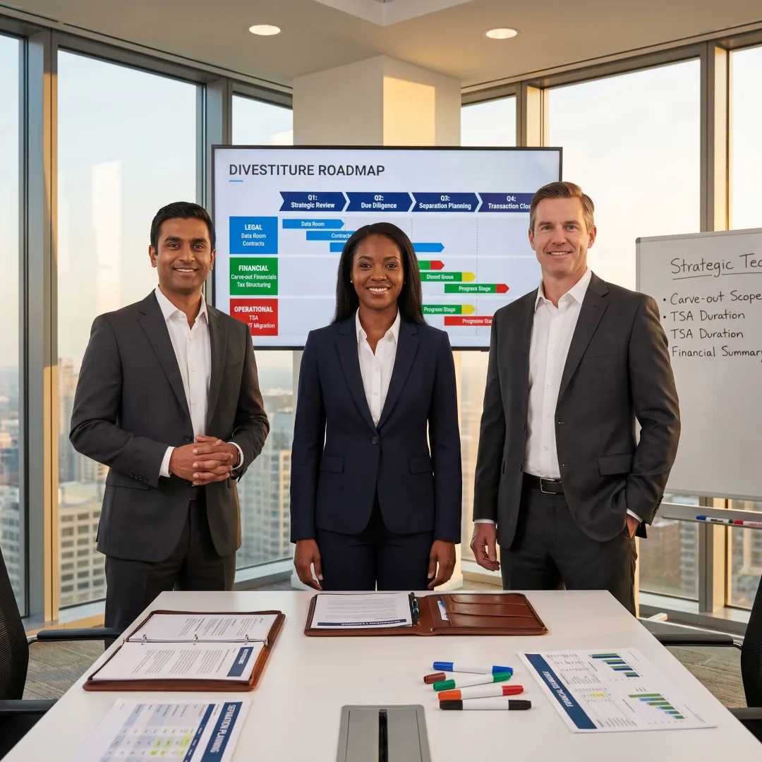 Advisors mapping a divestiture process