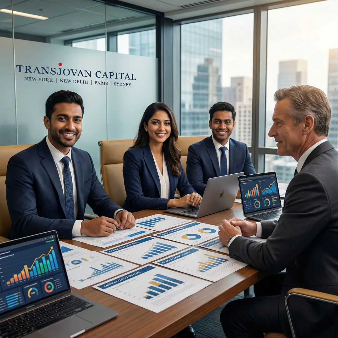 Advisors reviewing growth strategy and capital plans