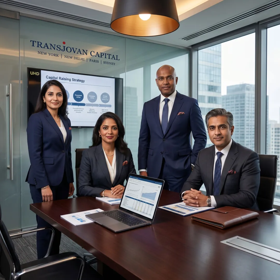 Executives reviewing capital strategy plans