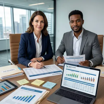 Financial advisory team building acquisition valuation model