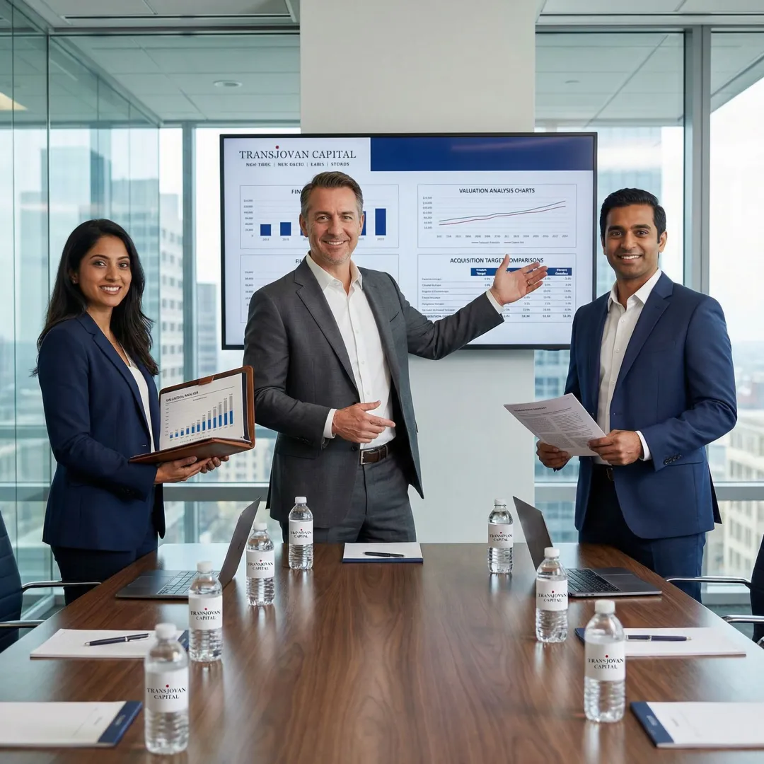 Advisors discussing acquisition strategy