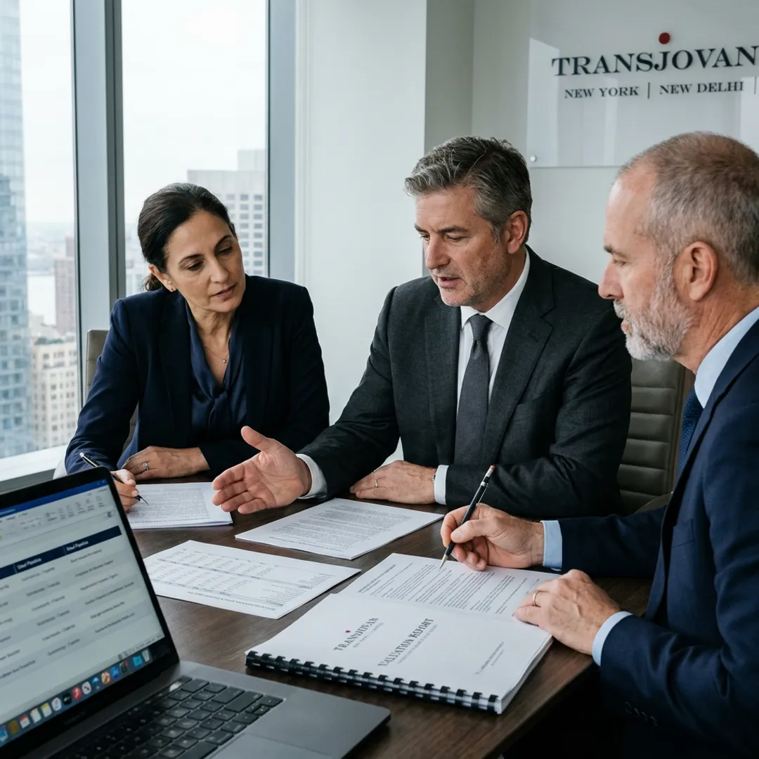 Industrial M&A advisors reviewing acquisition strategy
