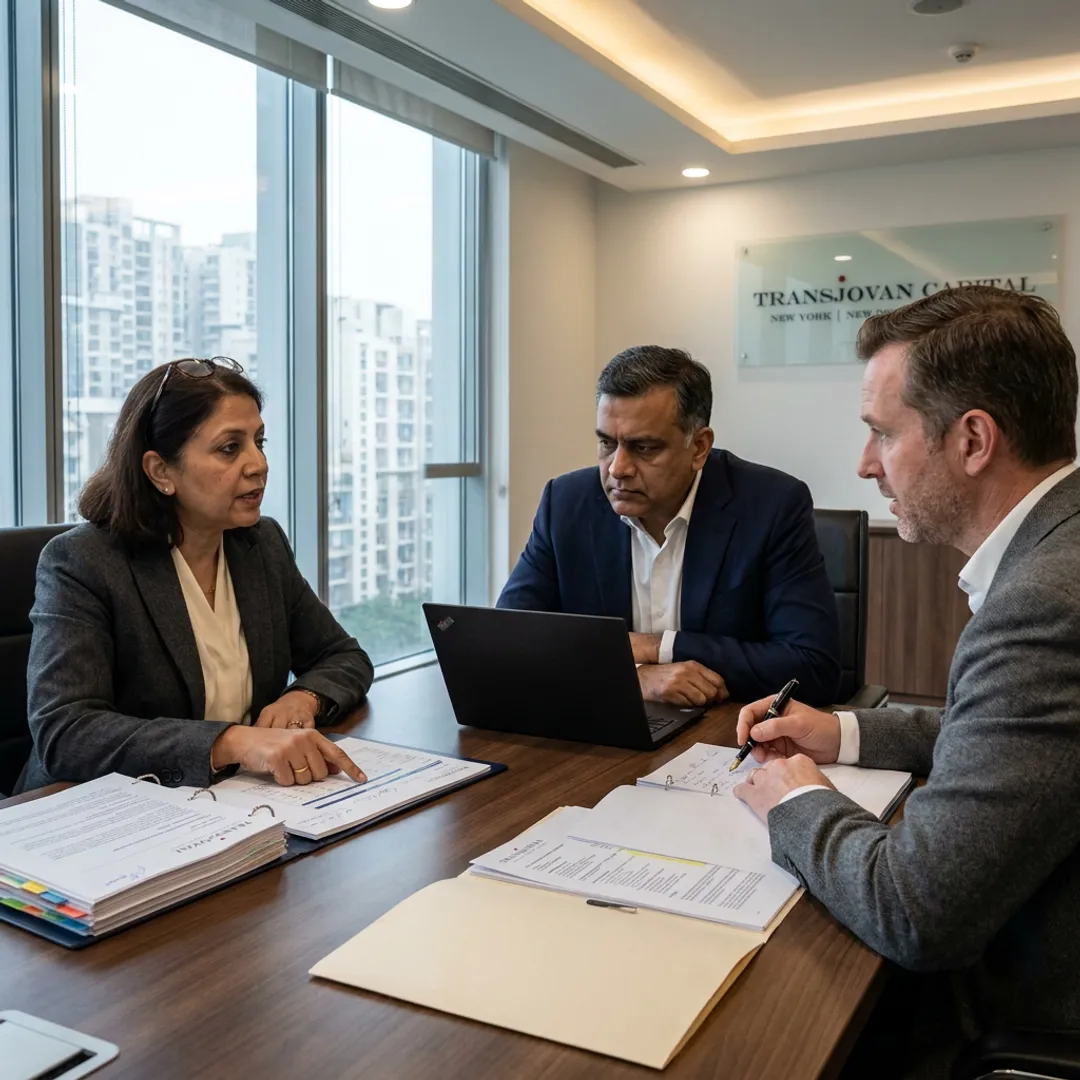 M&A advisors reviewing transaction documents