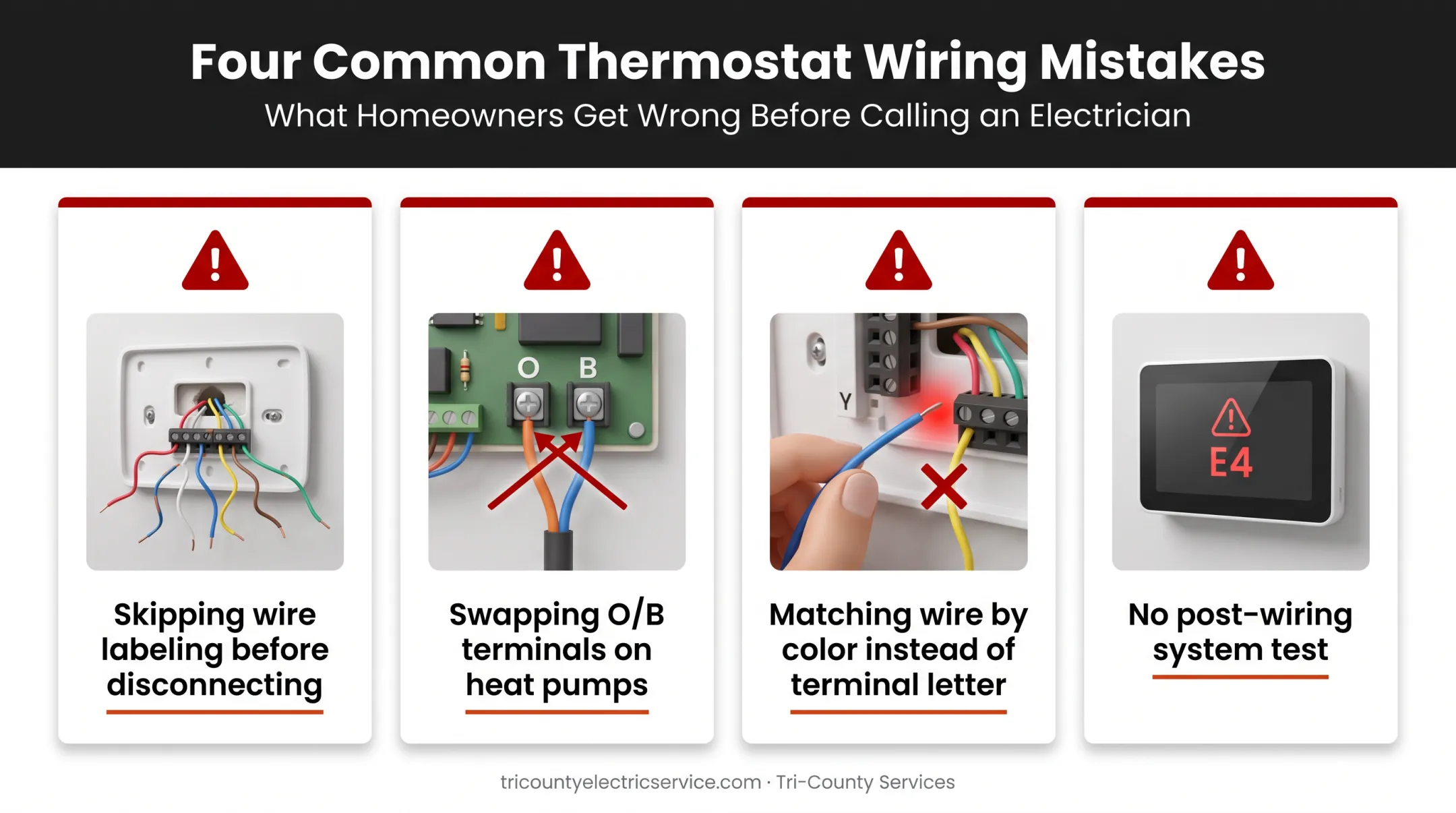 Four common thermostat wiring mistakes homeowners make during installation