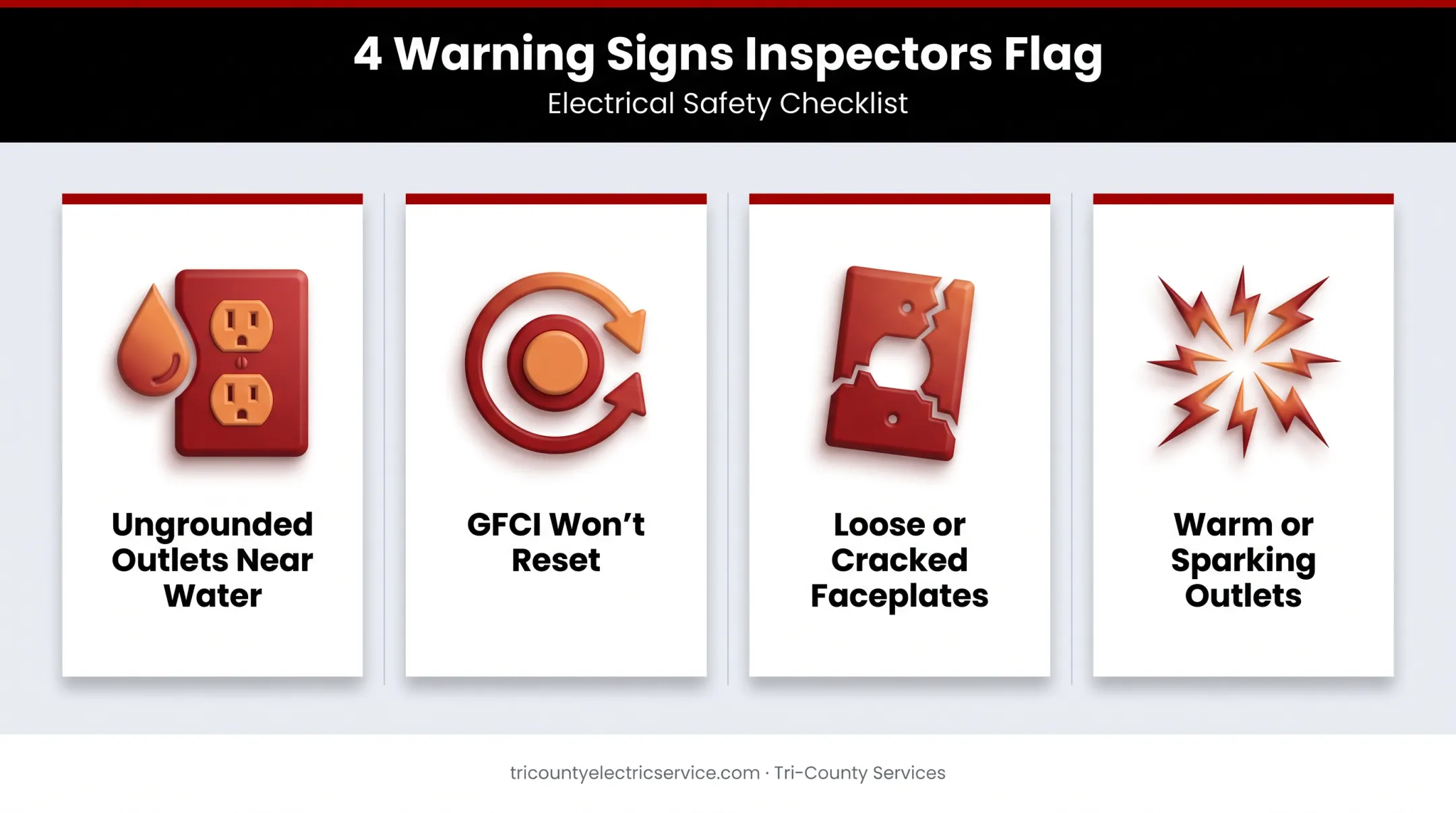 Common outdated outlet and GFCI warning signs checklist