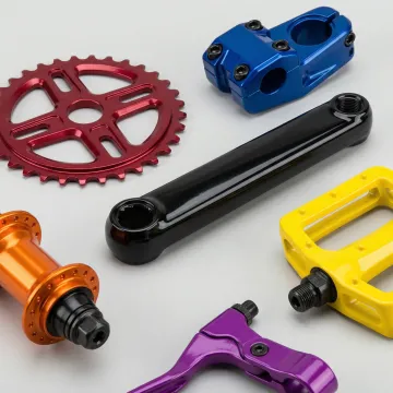 High-quality powder coated industrial parts showcasing finish durability